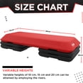 thumbnail image 4 of RDX Aerobic Stepper, Adjustable Height 3 Level Exercise, Heavy Duty Steps Riser Platform, Anti-Slip Step Board Block Yoga Sport Home Gym Fitness Cardio Workout Routine Training Men Women, 4 of 8