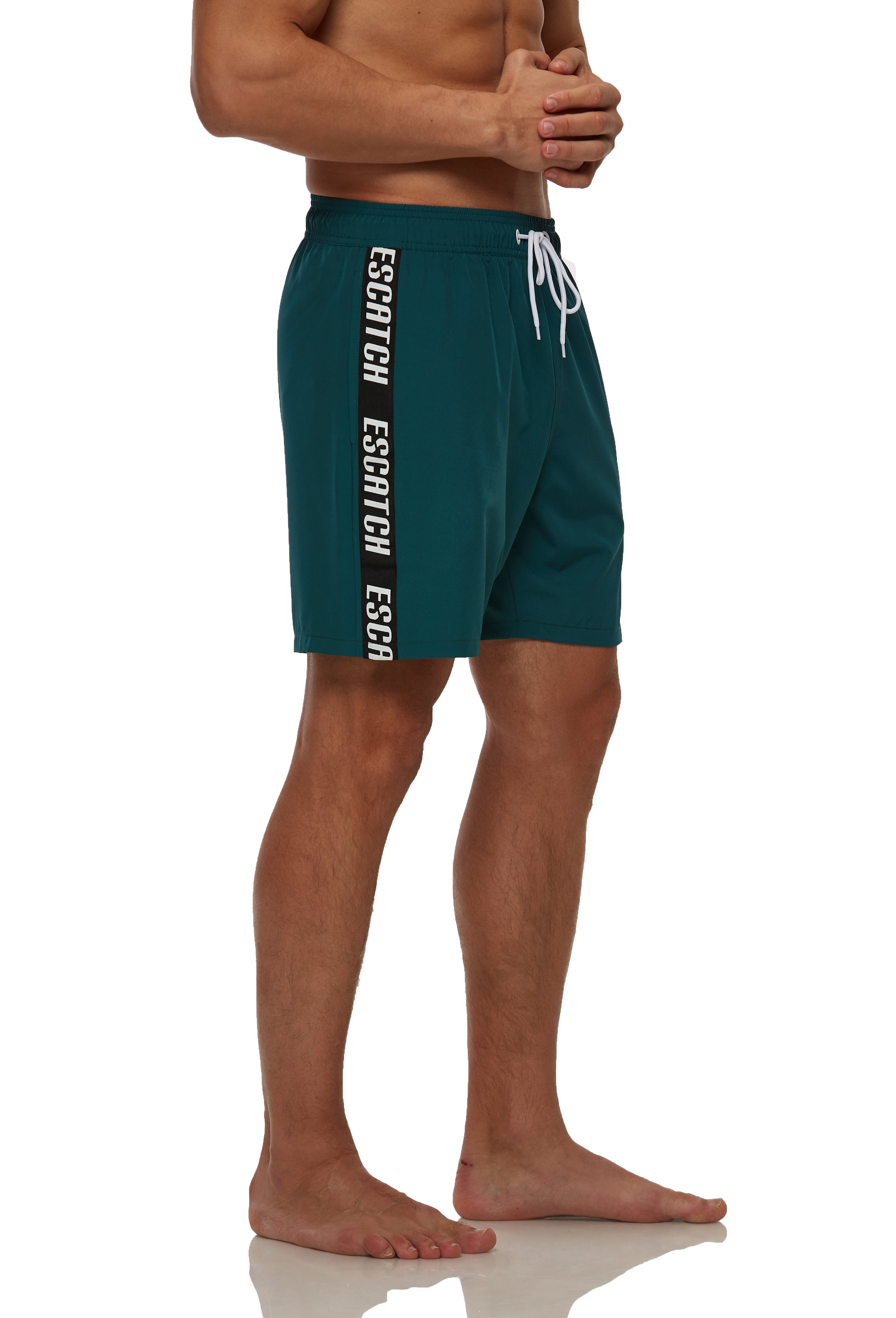Men's Swim Trunks Quick Dry Beach Shorts with Zipper Pockets and Mesh  Lining 