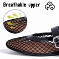 thumbnail image 3 of CHICVOMEY Mesh Shoes for Women Breathable Ballet Flats with Buckle Fashion Fishnet Flats for Women Casual Work Fashion Flats, 3 of 9