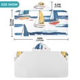 thumbnail image 4 of Yayeee Kids Hooded Towels Toddler Soft Absorbent Beach Bathing Wrap 50" x 23.5", Dark Blue Hand Drawn Sailboats, 4 of 5