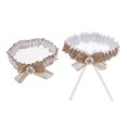 thumbnail image 3 of relayinert Beautiful Womens Lace Flower Leg Garter Belt Rings Exquisite and Charming Brown 33cm 1Set, 3 of 6