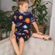 thumbnail image 4 of Balery Space Planet Conjunto de Pijama Infantil de Manga Corta con Estampado – Ropa de Dormir de Algodón Suave-Small, 4 of 6