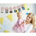 thumbnail image 5 of Triani 1st Birthday Baby Photo Banner First Birthday Decorations for Girl Newborn to 12 Months with Frame Pink Glitter Girl Monthly Milestones Bunting Garland, 5 of 7