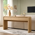thumbnail image 6 of wow97e Modern Console Table for Entryway, 63" Long Entryway Table with 3 Drawer, Curved Profile Design, Sofa Table Behind Couch for Living Room, Hallway, 6 of 7