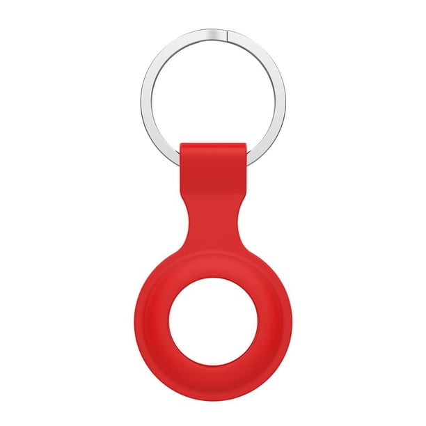 Funda de silicona para llavero para Apple Airtags Locator Tracker (rojo)