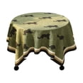 thumbnail image 7 of Round Tablecloth Coffee Table Cover Desktop Decor Bedroom Living Room Stain Resistant Decorative Cotton Linen Fabric Washable Dining Kitchen, 7 of 7