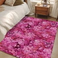 thumbnail image 4 of 3'x5' Rug for Living Room Bedroom, Pink Cherry Blossom Washable Area Rugs Non-Slip Carpet Mats, Spring Flowers Modern Abstract Art Indoor Low Pile Area Rug Runner for Kitchen, Mudroom, 4 of 8