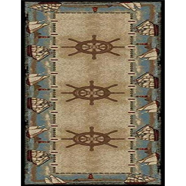 Mayberry Rug AD6723 2X8 2 ft. 3 in. x 7 ft. 7 in. American Destination Key West Area Rug, Multi Color