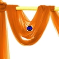 thumbnail image 6 of MDS pack of 2 panels (30" width width x 20Ft Long Long ) Wedding Arch Draping Fabric sheer Chiffon Fabric Drapery for Wedding Ceremony - Orange, 6 of 7