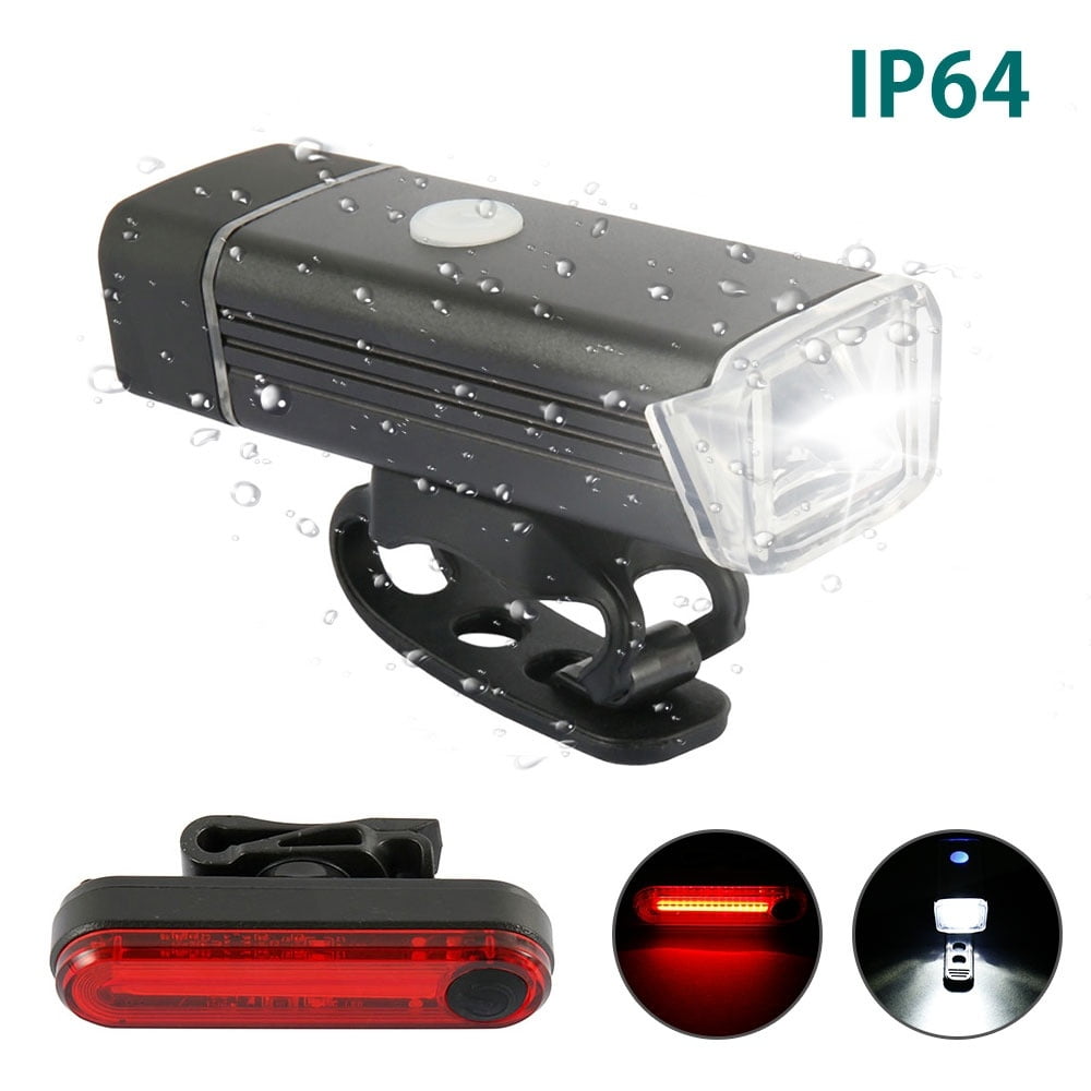 LED Bicycle Taillight Waterproof Brake Light USB Charging PC Material Set ♥