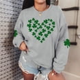 thumbnail image 4 of Besolor Chandail en Molleton pour Femmes St Patricks Day Trèfle Imprimé Manches Longues Pull Décontracté Col Rond Graphique, 4 of 4