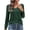Army Green, variant on Timegard Tops for Women Fall Casual Slim Fitting Blouse Lace V Neck Long Sleeve Tee Tops Solid Color