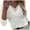 White, variant on LEAVINGSUO Blouses for Women Women Fashion Printed V-neck Lace Patchwork 3/4 Sleeve T-Shirt Tops Blouse