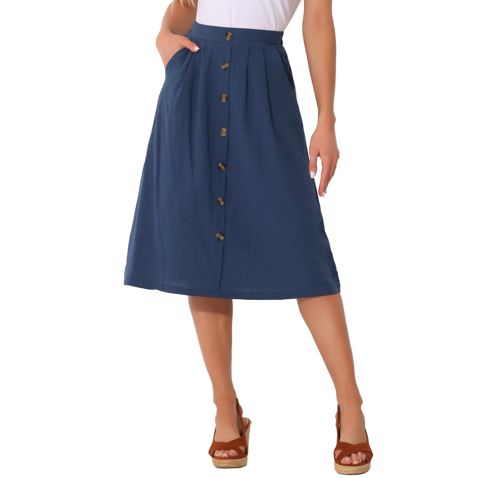 Blue skirt elastic sales
