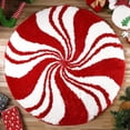 thumbnail image 4 of Alfombras De Baño Navideñas Alfombras De Baño Redondas Navideñas Con Copos De Nieve Rojos De 24 Pulgadas Antideslizantes Bonitas Decoraciones Festivas Navideñas Con Temática Invernal Alfombras De Ba, 4 of 4