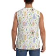 thumbnail image 4 of Balery Flower Rabbit Camisetas sin mangas para hombre, absorbe la humedad y protege contra el mal olor.-Small, 4 of 7