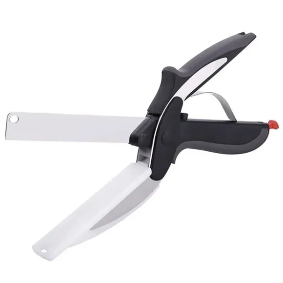 Kitchen Scissors, Sharp Kitchen Scissors Multipurpose Utility Stainless Steel Scissor With Cutting Board Built-in, 2-in-1 Kitchen Tool Slicer For Vege