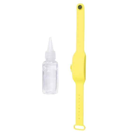 Desinfectante de manos pulsera portátil Yuyangstore recargable Amarillo pulsera desinfectante