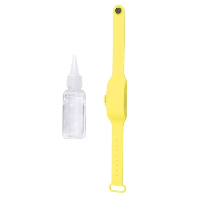 Pulsera de jabón de silicona, dispensador de desinfectante de manos, botellas exprimibles Amarillo