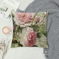 thumbnail image 2 of PHYHOO Pink Blooming Romantic Roses Throw Pillow Covers Vintage Natural Flower Bouquet Art Design Square Pillowcases for Home Decor Sofa Car Bedroom Pillow case, 2 of 5