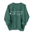 thumbnail image 2 of Ounisa Love Heart Graphic Sweatshirt for Women Floral Printed Vintage Long Sleeves Shirt Crewneck Hoodie Loose Pullovers Tops, 2 of 6