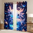 thumbnail image 2 of Homewish Kawaii Salamander Axolotl Black Out Curtains,Magic Animal Curtains Pack of 2 (42x63 Each),Pink Blue Bedroom Curtains For Children,Breathable Home Decor, 2 of 6