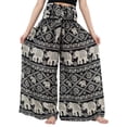 thumbnail image 1 of KOMOO Female Boho Palazzo Pants High Waist Casual Wide Leg Long Pants Trousers Beach Hippie Harem Pants Plus Size, 1 of 6
