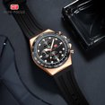 thumbnail image 4 of Men Watches Business Casual Wrist Watch (Chronograph/Waterproof/Luminous/Calendar) Silicon Band Fashion Watches for Men…, 4 of 5