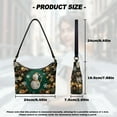 thumbnail image 7 of Kuiaobaty Snowman Print Hobo Purse for Women 2025, Snowflake Print Leather Shoulder Purse with Zipper Closure, Roomy Casual Underarm Sling Bag for Christmas, Green, 7 of 7