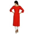 thumbnail image 5 of Bimba Women Custom Kurta Designer Kurti 3/4 Sleeve Formal Casual Tunic Blouse, 5 of 6