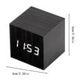 thumbnail image 6 of SUYOLL Wooden Digital Alarm Clock Wood With Green Light Led Display Silent Non Ticking Battery Powered Small Cube Clock For Bedroom Desk Nightstand Home Office, 6 of 9