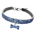 thumbnail image 3 of Perros Collar para Collar elegante para perros para perros , medianos, grandes, regalos de decoración - Rosa + azul, Colco  Collar de perrito collar, 3 of 8