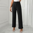 thumbnail image 7 of Uaswgudfs Women's Modal Soft Relaxed Cropped Pants High Waist Casual Wide Leg Pants with Pockets Black XL, 7 of 7