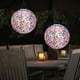 thumbnail image 4 of Sywqhk Linterna solar redonda LED impresa de 12 pulgadas para decoración de jardín (luz blanca), 4 of 8