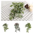 thumbnail image 4 of Wosthever Plantas falsas de pared, plantas artificiales, hojas de flores, hojas colgantes, vid, accesorio de boda, ratán, interior, oficina, Decoración Verde, 4 of 6