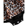 thumbnail image 3 of Qiylii Baby Bodysuit, Splicing Leopard Print O-Neck Romper Skirt + Hairband, 3 of 7