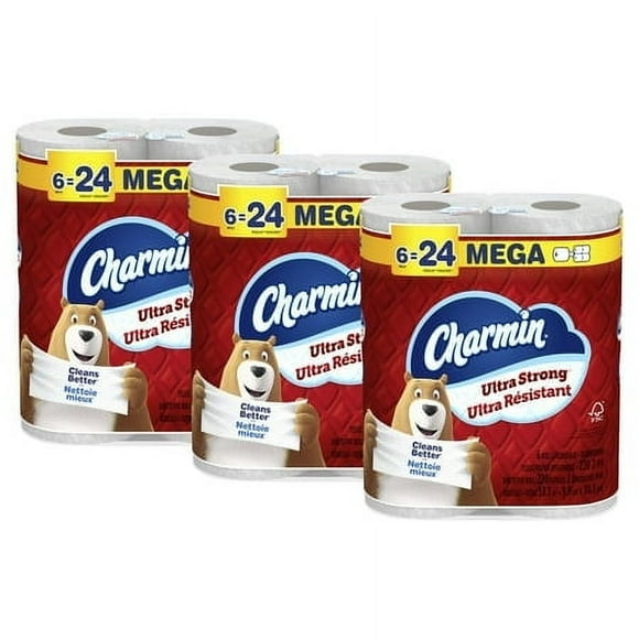 Charmin Ultra Strong Toilet Paper 18 Mega Rolls, 220 Sheets Per Roll