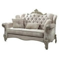 thumbnail image 4 of Homeroots 374238 70 x 43 in. x 48 in. Polyurethane Loveseat with 3 Pillows, Bone, 4 of 11