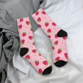 thumbnail image 5 of Bingfone Compression Socks for Women and Men Long Socks for Running Athletic Cycling Nurse- Strawberries, 5 of 6
