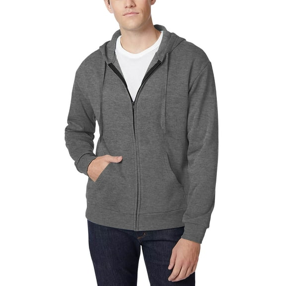 Mens Ultimate Heavyweight Zip Up Hoodie Jacket Fleece Essentials Outerwear