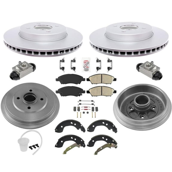 Brake Rotors Pads Drums Shoes Springs For Nissan Versa 2012-2019 Note 2014-2019