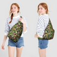 thumbnail image 3 of Tropical Pineapple Backpack - Golden Fruit & Flowers Print, Fashionable Multi-Functional Travel Pack, 3 of 4