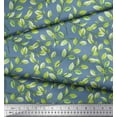 thumbnail image 3 of Soimoi Blue Heavy Canvas Fabric Leaf Printed Craft Fabric by the Yard 58 Inch Wide, 3 of 3