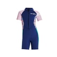 thumbnail image 3 of Girls Wetsuit Front Zipper Swim Suit Sun Protection Swimming Clothes with Zipper Blue S, 3 of 9