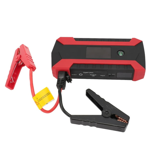 Arrancador Portátil De Batería Para Coche 12V, Con Linterna LED Y Bomba De Aire