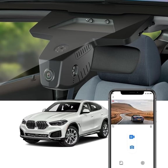 Fitcamx 4K Dash Cam Suitable for BMW X6 2020 2021 2022 2023 M50i Sdrive40i Xdrive40i G06 (HD2-1228), 64GB Card