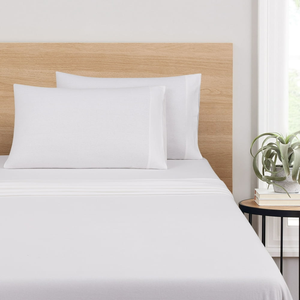 Mainstays Jersey Knit Bedding Unisex Sheet Set, 150 GSM Single Jersey