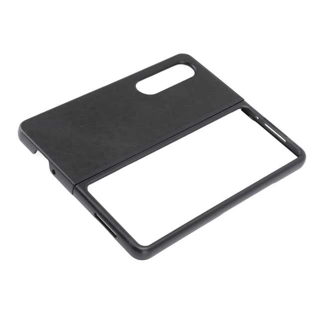 Funda de Teléfono Plegable de Piel Sintética Moderna y Cómoda Protectora Para Samsung Galaxy Z FOLD 4 Color Negro Bling Bling