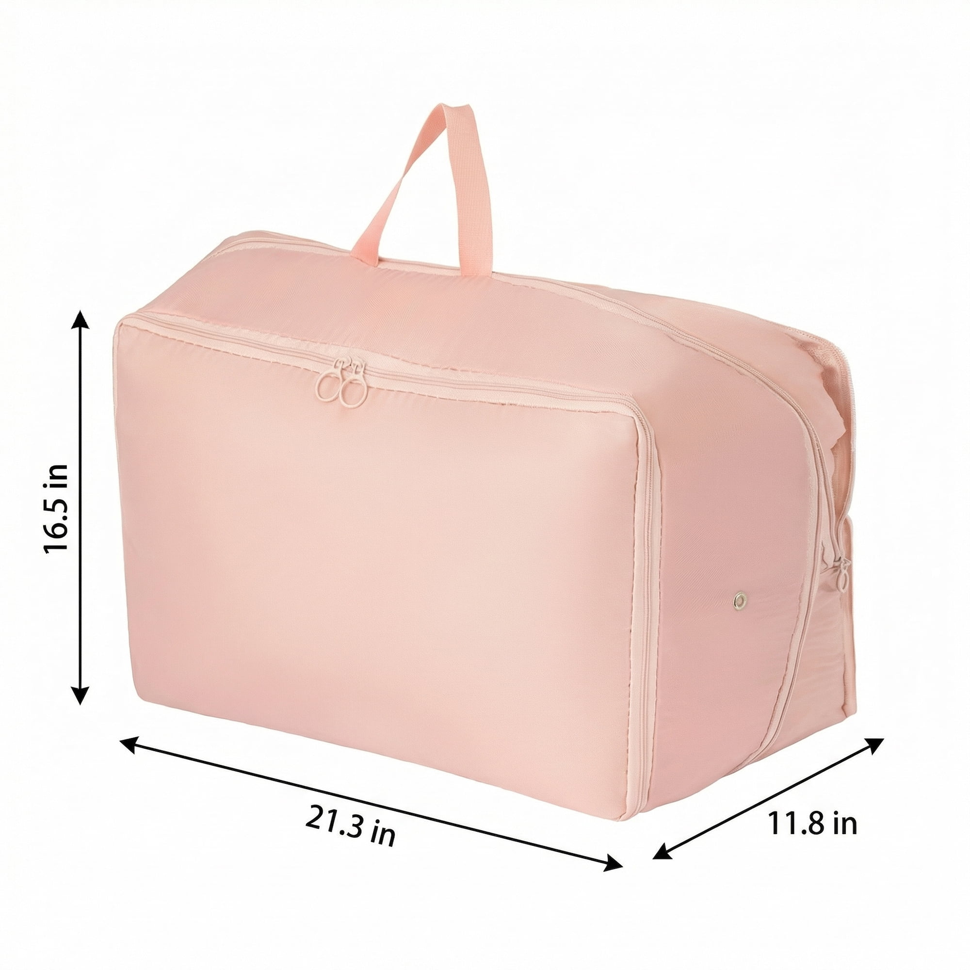 Unique Bargains Foldable Storage Bags Ideal for Organizing Bedroom Pink 21.3"x16.5"x11.8"