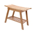 thumbnail image 1 of lionlar Corner Shower Stool with Shelf Bathroom Corner Seat for Indoor Inside Shower Rectangular, 1 of 9